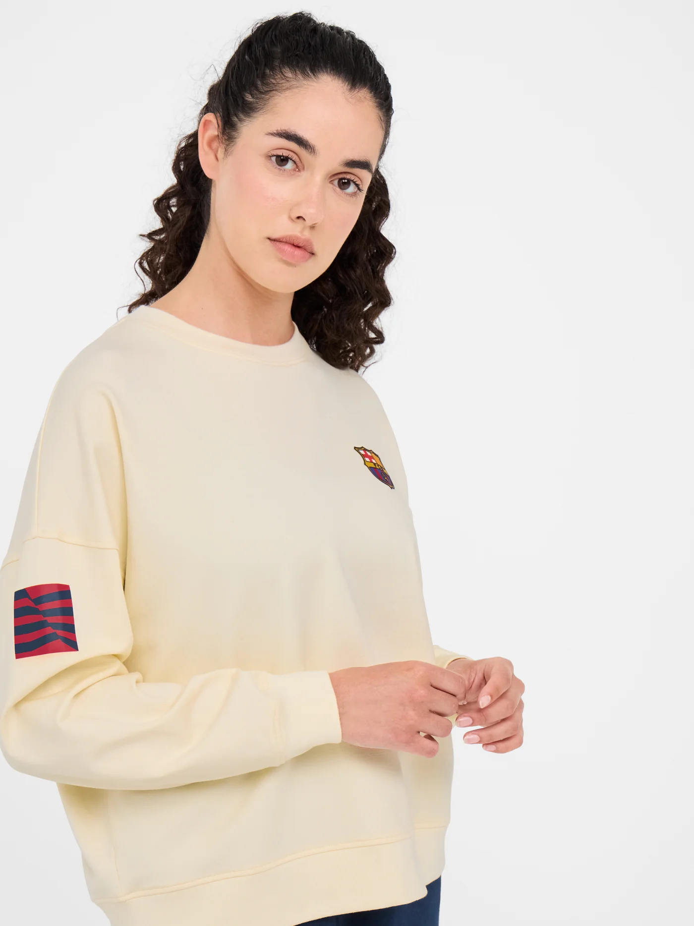 Sweatshirt beige Barça  - Woman - Image 2