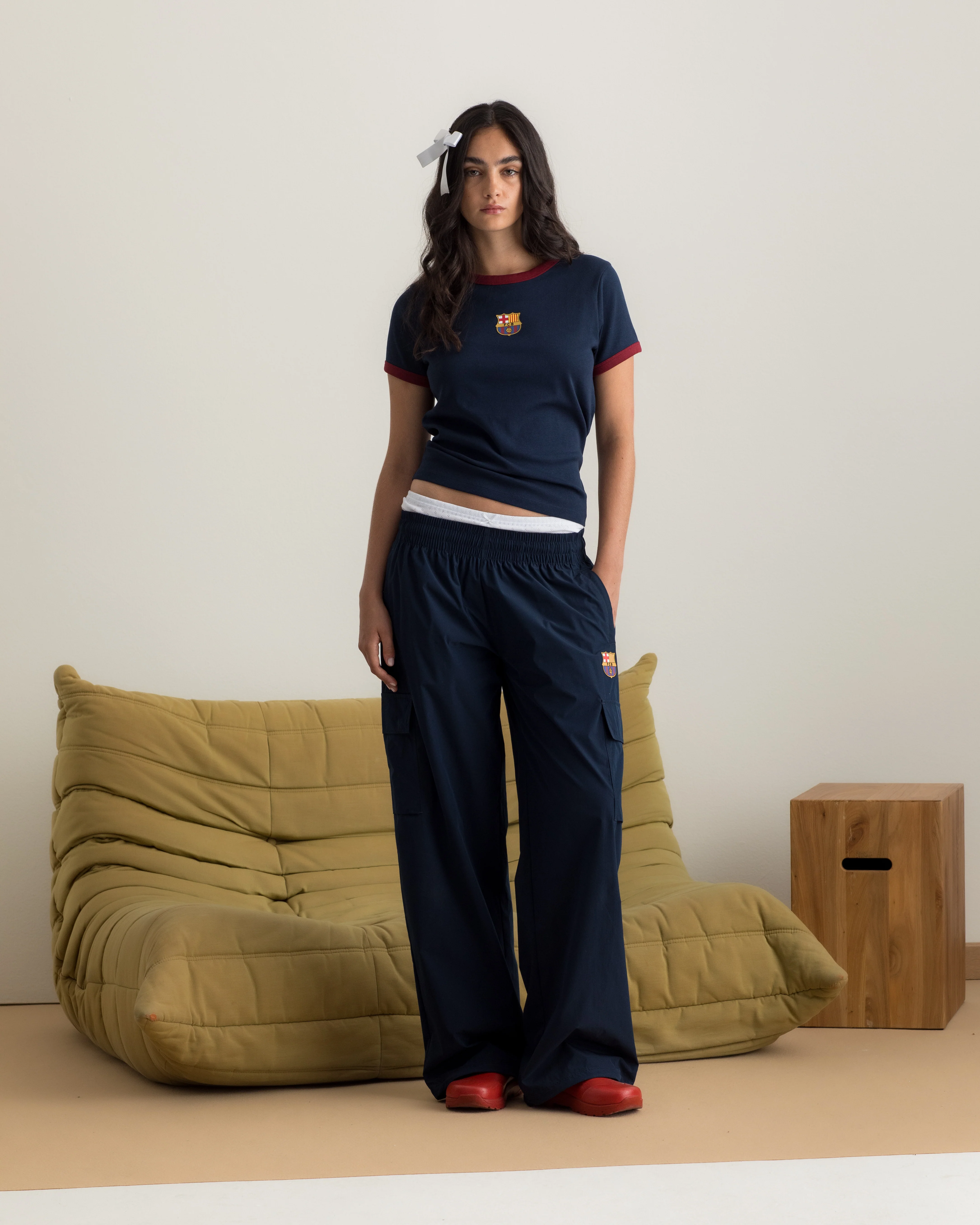 Pant Atemporal Navy Wide - Women