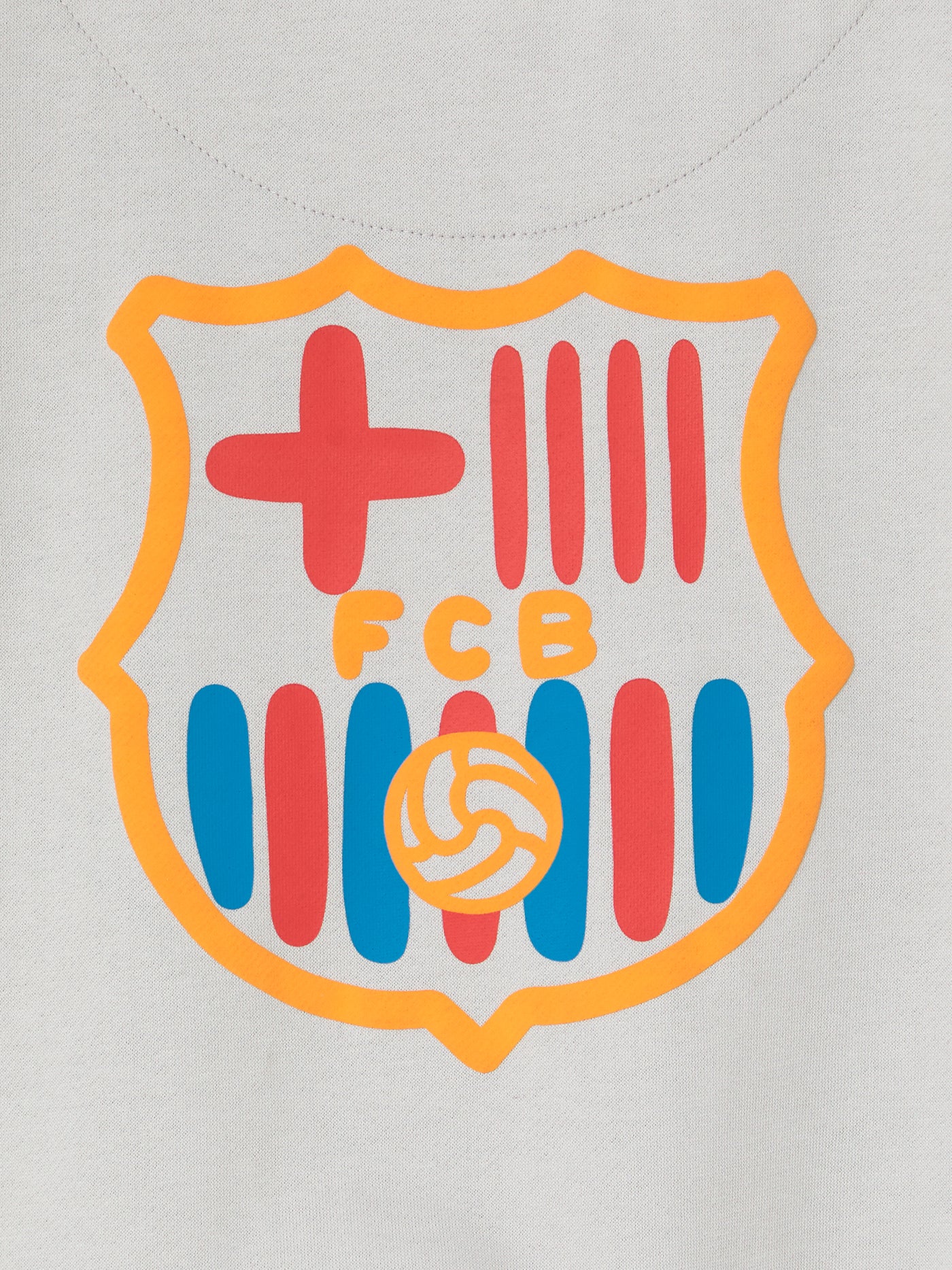 Hoodie Zip Grey Crest Barça - Kids - Image 7