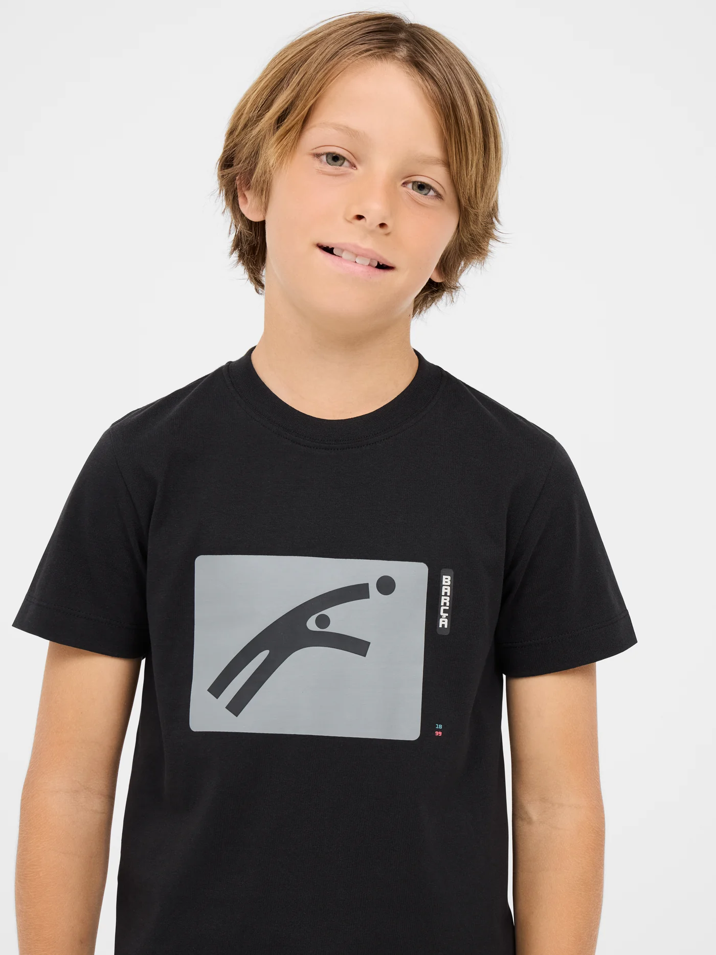 Black t-shirt with Barça design - Junior - Image 4