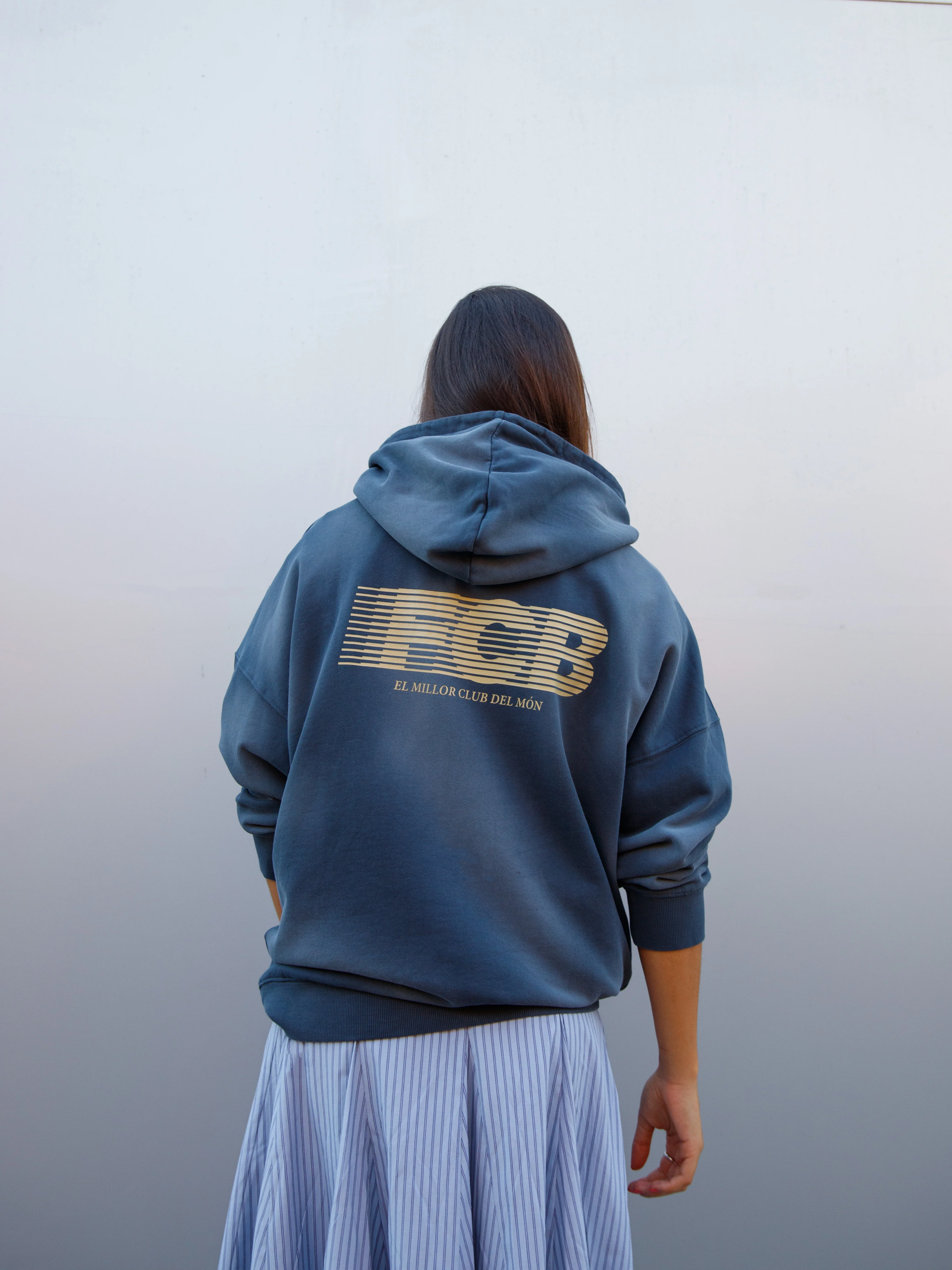 Hoodie Navy Barça Essentials - Women - Image 3