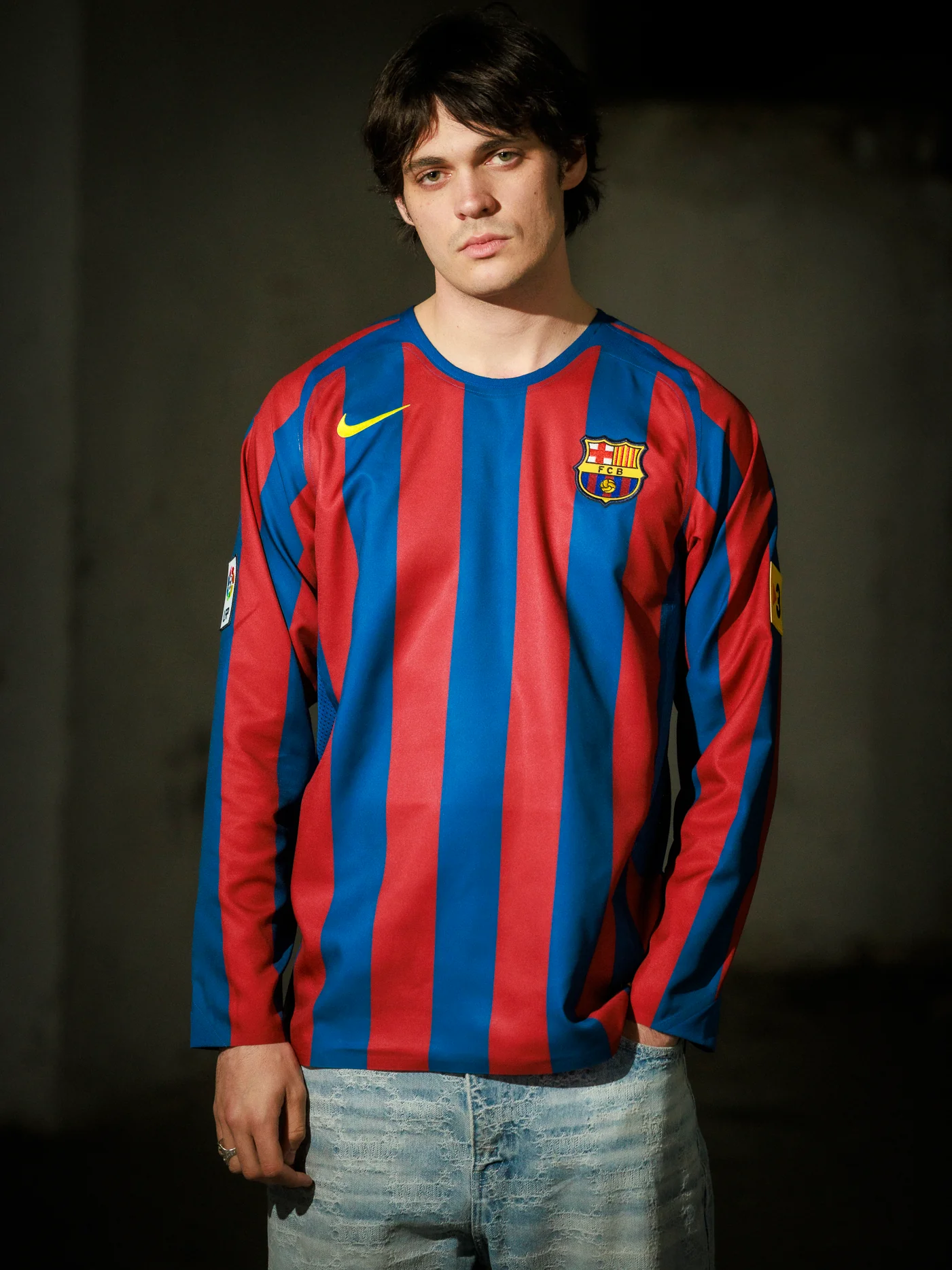 FC Barcelona 2005/06 Reissue Long Sleeve Jersey - Image 2