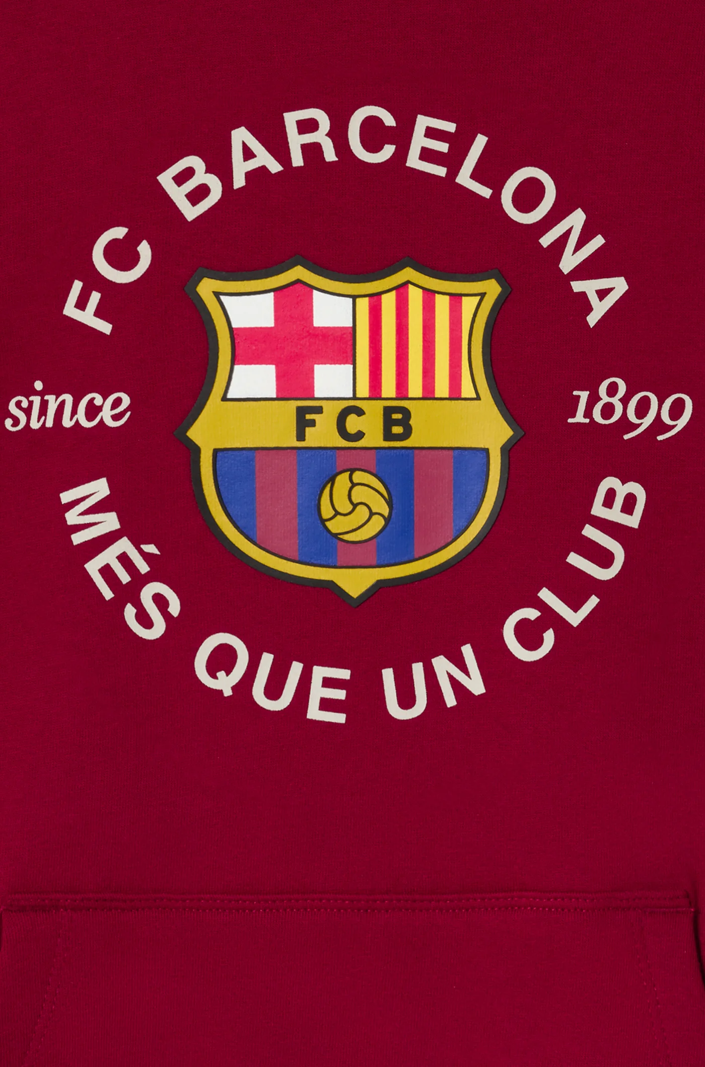 Red Hoodie with Barça Crest - Junior - Image 6