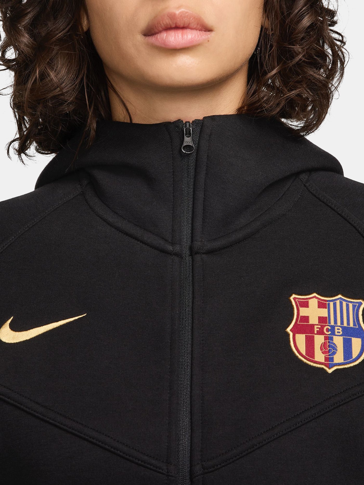 Hoodie crest black Barça Nike - Women - Image 3