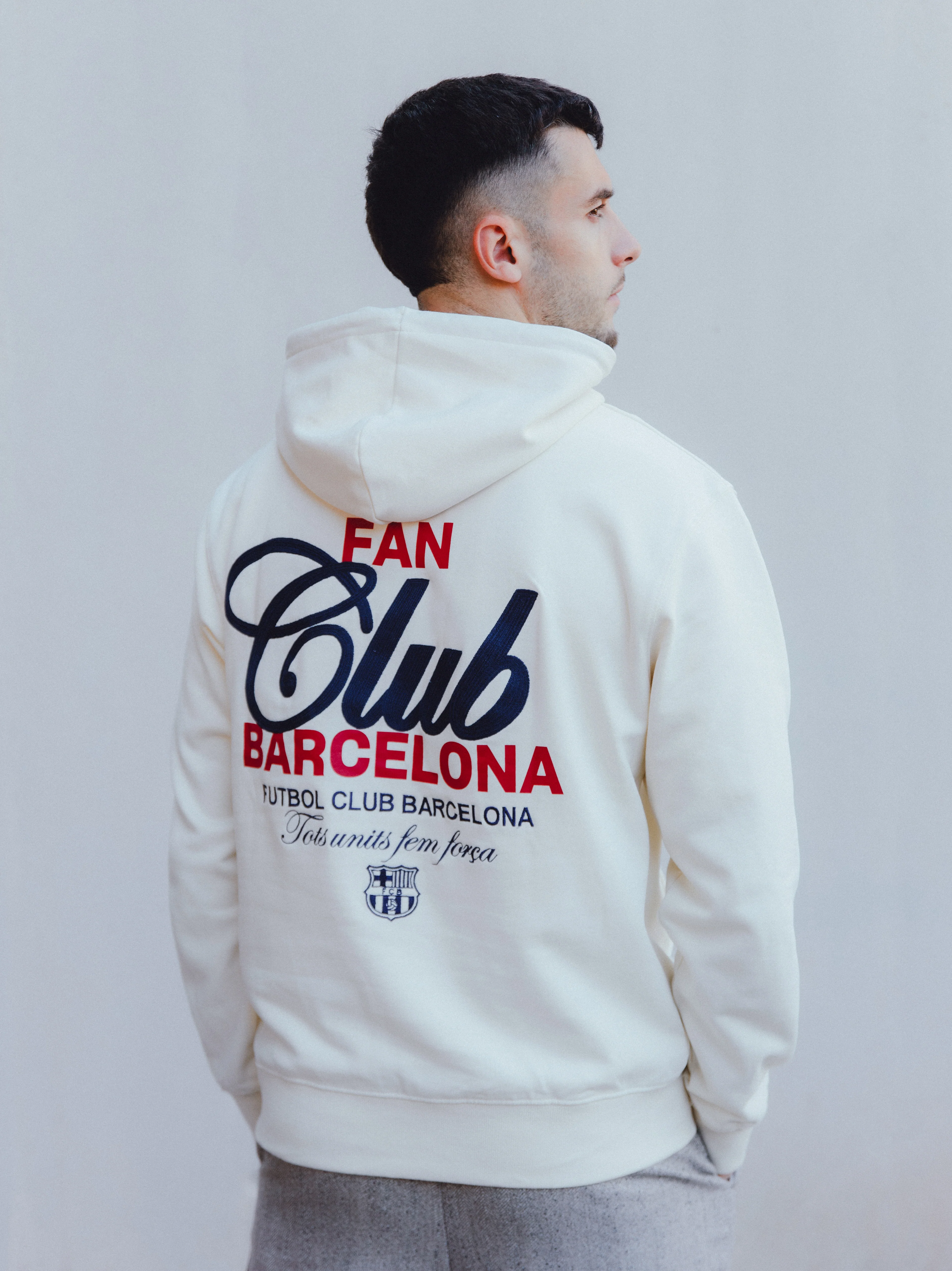 Hoodie Ecru Fan Club Barça