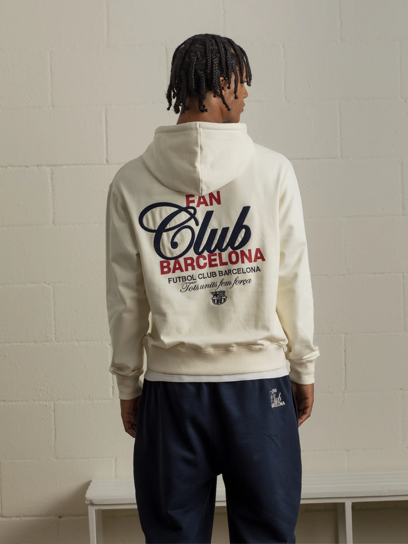 Hoodie Ecru Fan Club Barça - Image 4