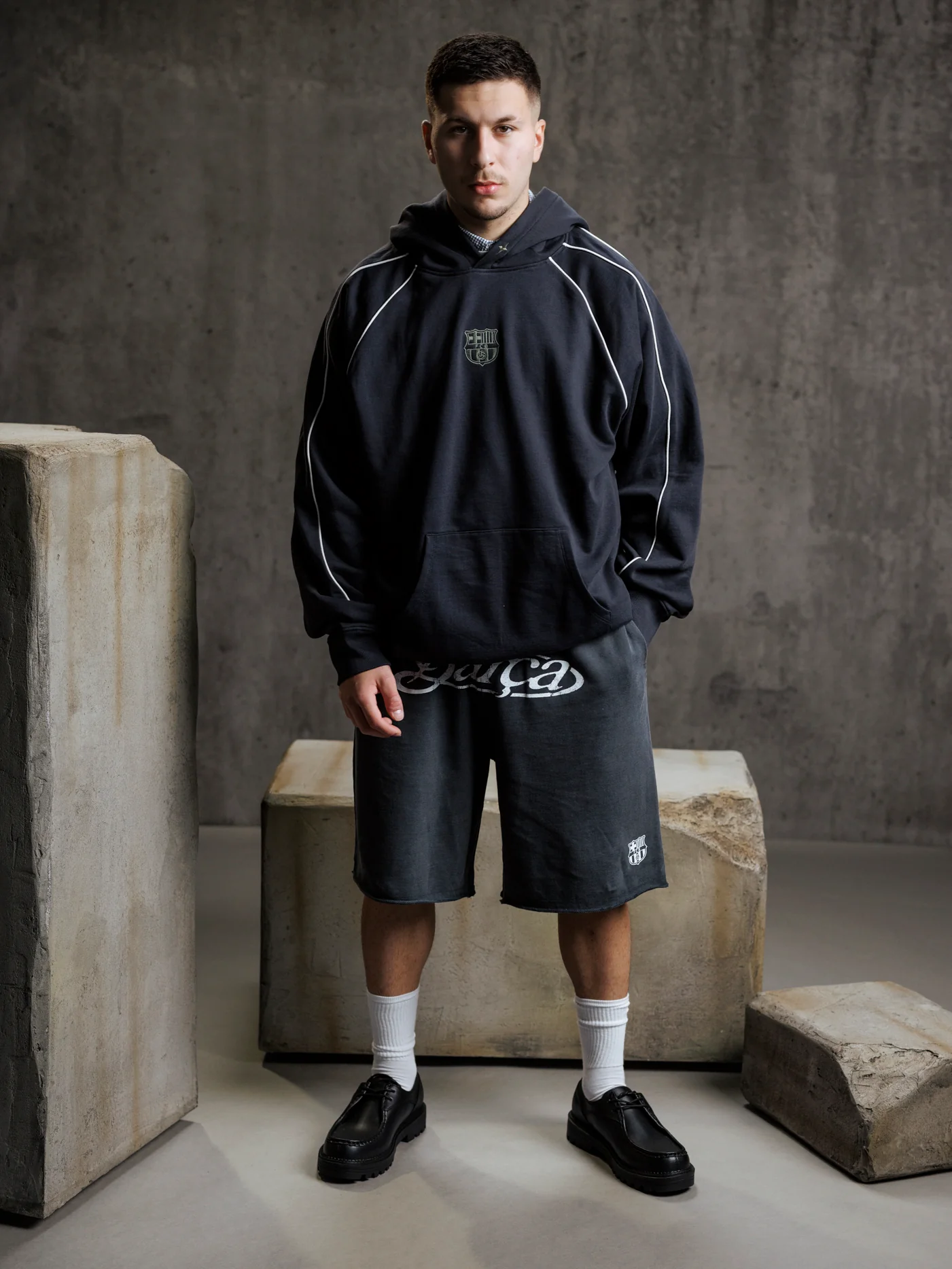 Hoodie Grey Aftermatch Barça - Image 3