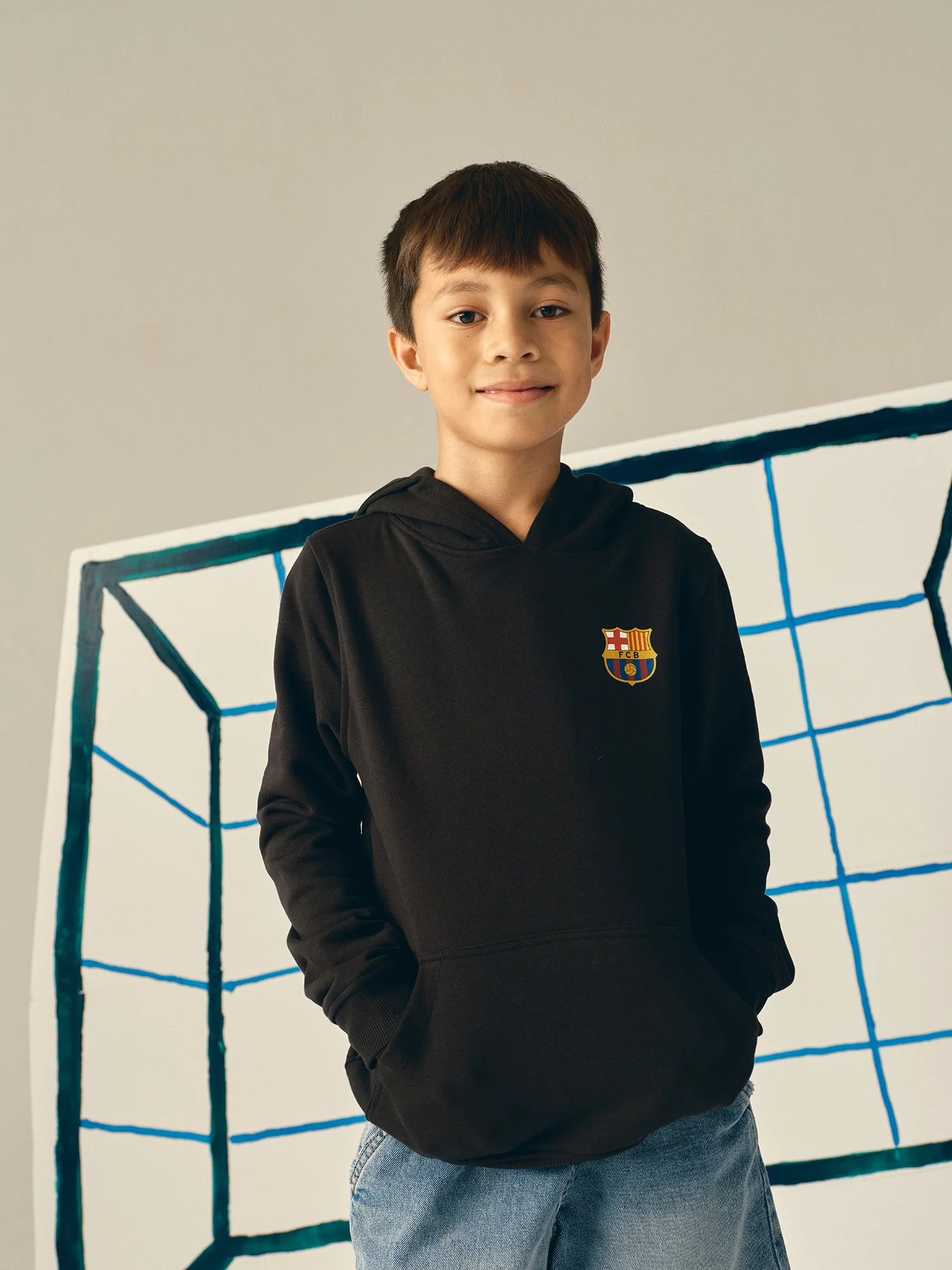 Hoodie black trencadis Barça - Junior - Image 4
