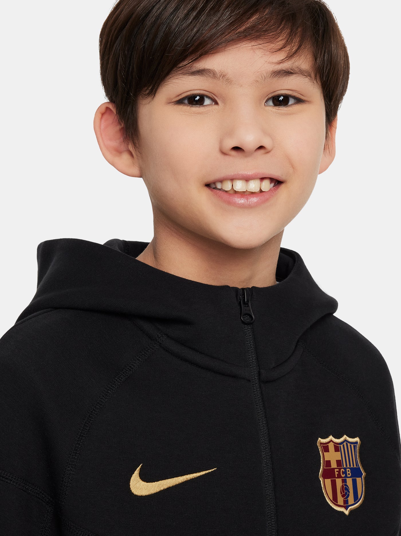 Jacket tech fleece black Barça Nike - Kids - Image 3
