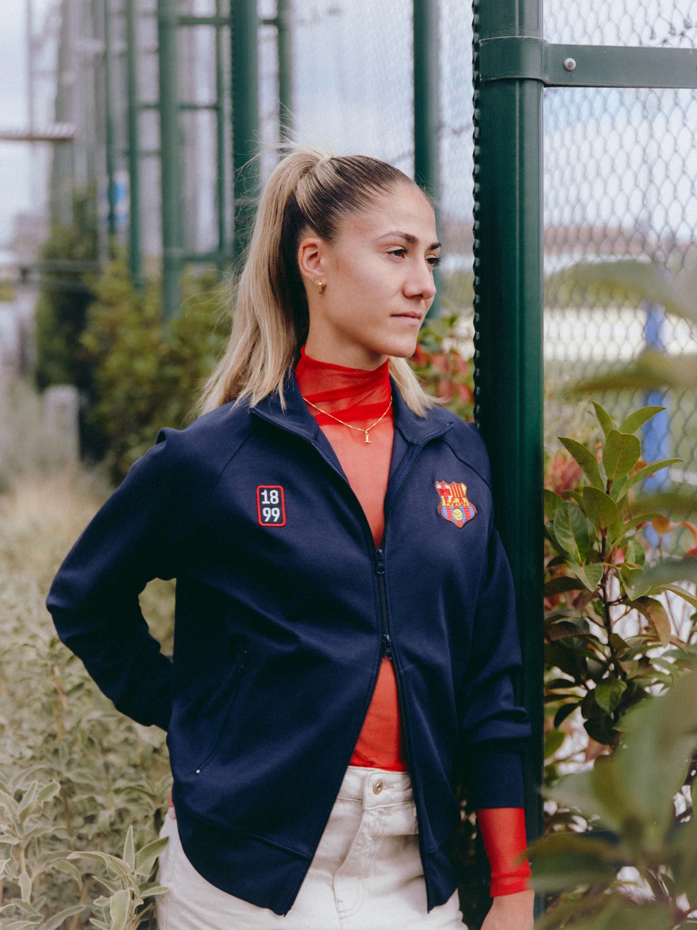 Light Jacket Retro 1899 Navy Fleece Barça - Image 3