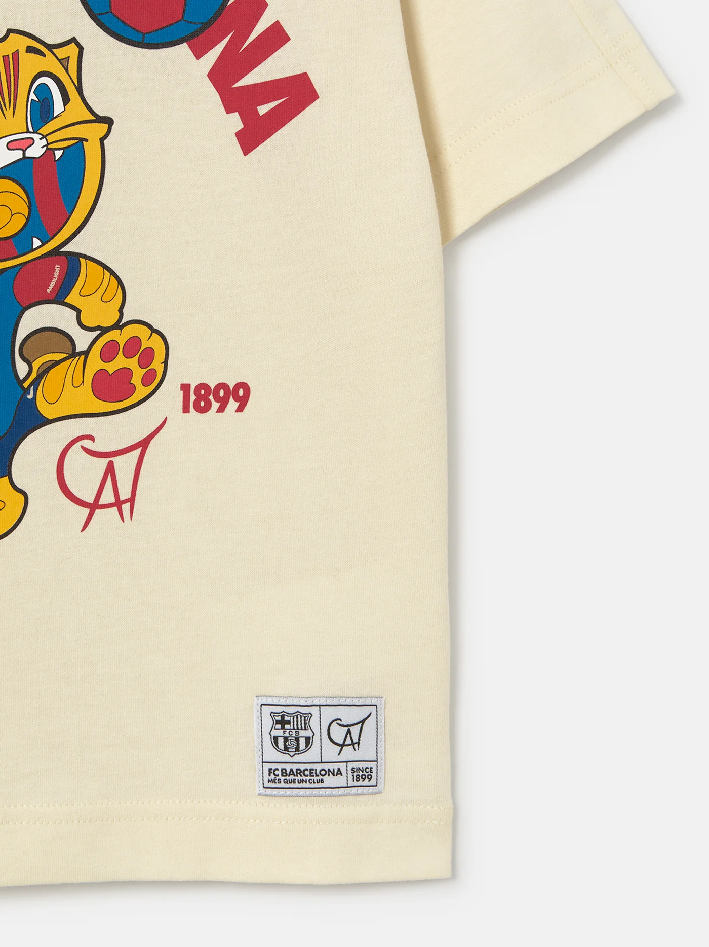 T-shirt ecru Cat Barça - Kids - Image 5