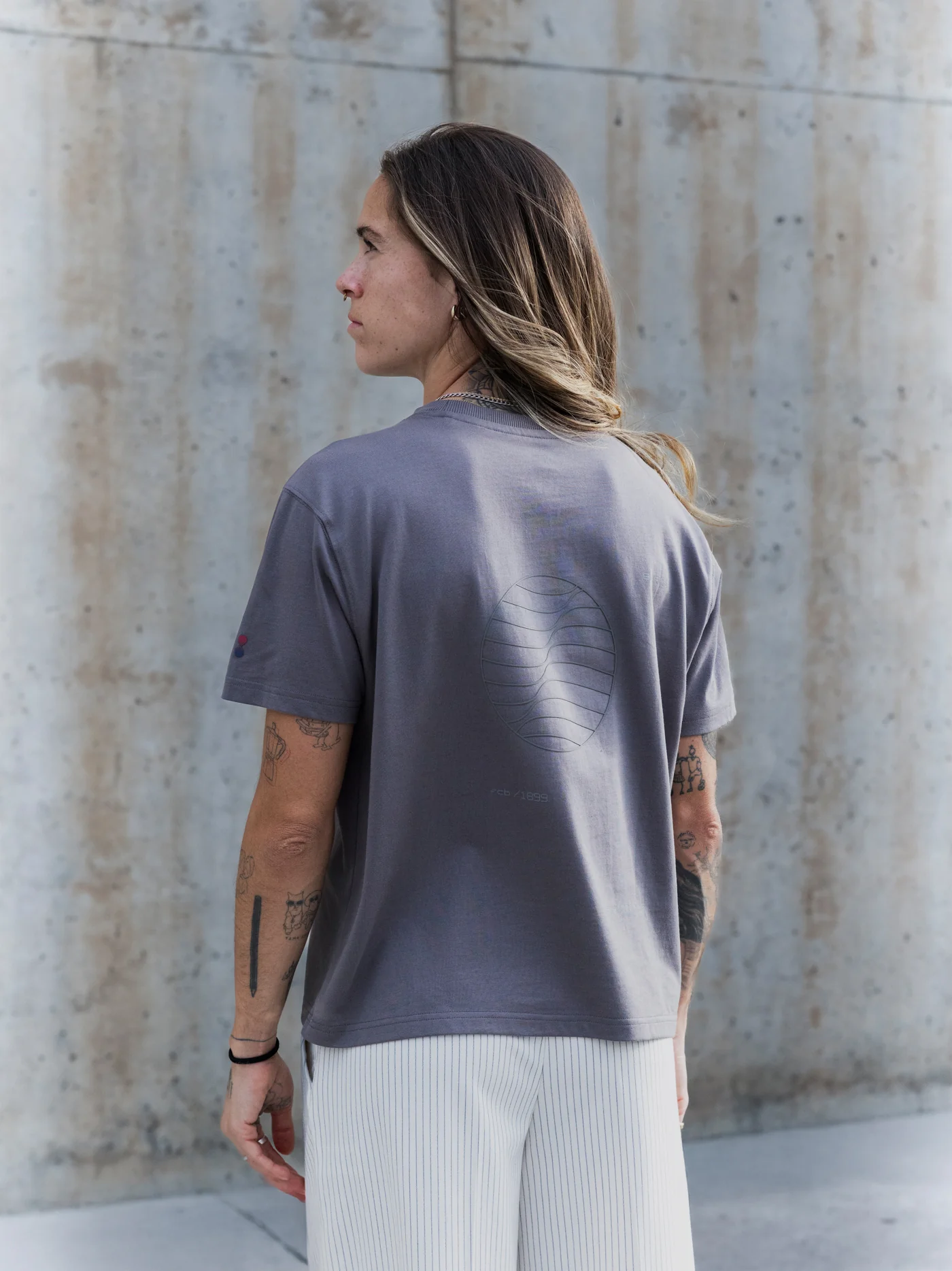 T-shirt Grey Barça Organic Goals - Women - Image 2